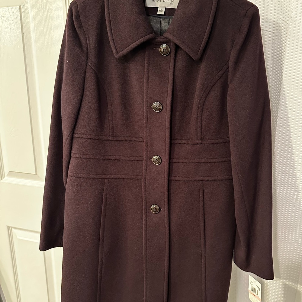 Anne Klein Dark Brown Trench Coat